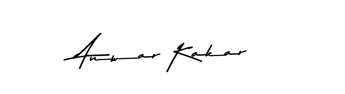 How to make Anwar Kakar name signature. Use Asem Kandis PERSONAL USE style for creating short signs online. This is the latest handwritten sign. Anwar Kakar signature style 9 images and pictures png