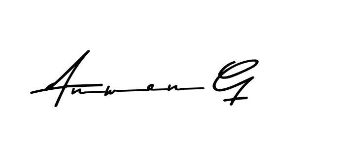 The best way (Asem Kandis PERSONAL USE) to make a short signature is to pick only two or three words in your name. The name Anwen G include a total of six letters. For converting this name. Anwen G signature style 9 images and pictures png