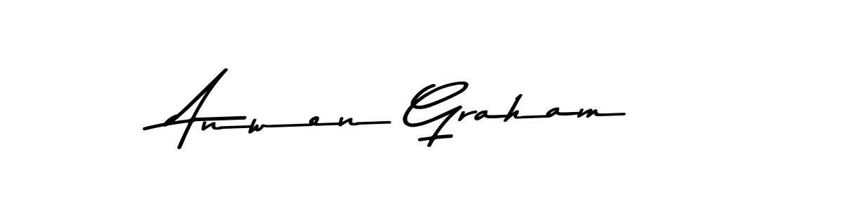 Make a beautiful signature design for name Anwen Graham. With this signature (Asem Kandis PERSONAL USE) style, you can create a handwritten signature for free. Anwen Graham signature style 9 images and pictures png