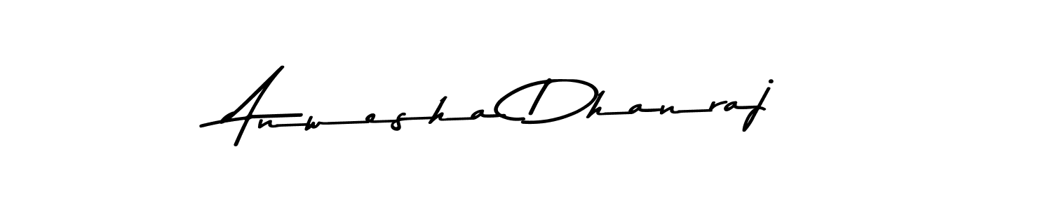 Here are the top 10 professional signature styles for the name Anwesha Dhanraj. These are the best autograph styles you can use for your name. Anwesha Dhanraj signature style 9 images and pictures png