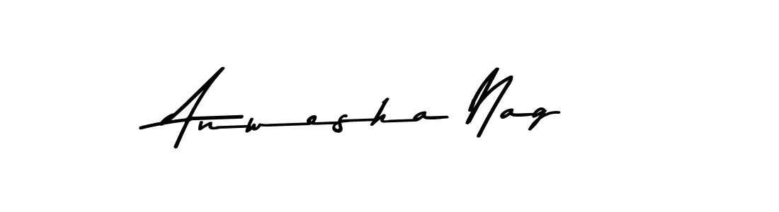 Make a beautiful signature design for name Anwesha Nag. With this signature (Asem Kandis PERSONAL USE) style, you can create a handwritten signature for free. Anwesha Nag signature style 9 images and pictures png