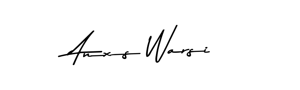 The best way (Asem Kandis PERSONAL USE) to make a short signature is to pick only two or three words in your name. The name Anxs Warsi include a total of six letters. For converting this name. Anxs Warsi signature style 9 images and pictures png