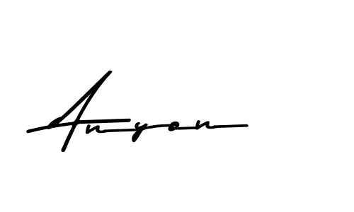 Use a signature maker to create a handwritten signature online. With this signature software, you can design (Asem Kandis PERSONAL USE) your own signature for name Anyon. Anyon signature style 9 images and pictures png