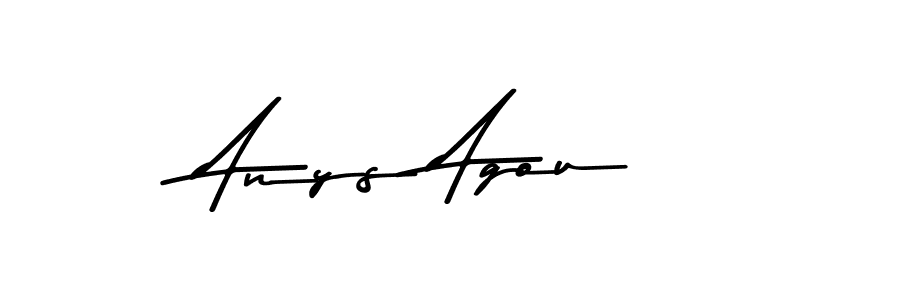 Create a beautiful signature design for name Anys Agou. With this signature (Asem Kandis PERSONAL USE) fonts, you can make a handwritten signature for free. Anys Agou signature style 9 images and pictures png