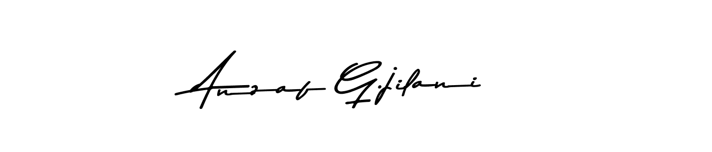 Similarly Asem Kandis PERSONAL USE is the best handwritten signature design. Signature creator online .You can use it as an online autograph creator for name Anzaf G.jilani. Anzaf G.jilani signature style 9 images and pictures png