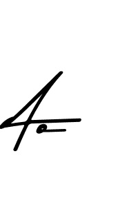 You should practise on your own different ways (Asem Kandis PERSONAL USE) to write your name (Ao) in signature. don't let someone else do it for you. Ao signature style 9 images and pictures png