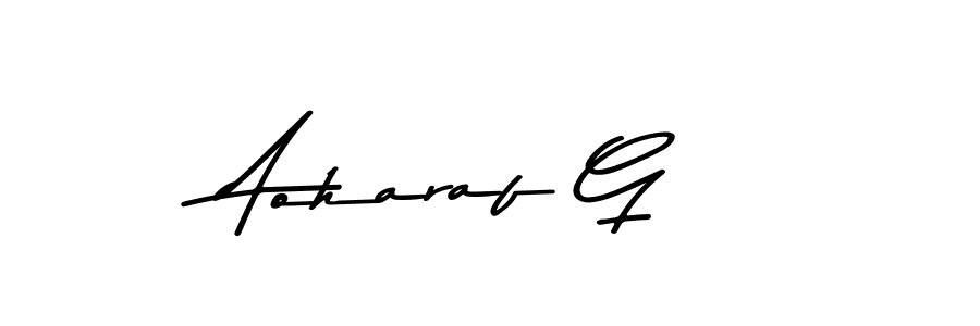 Use a signature maker to create a handwritten signature online. With this signature software, you can design (Asem Kandis PERSONAL USE) your own signature for name Aoharaf G. Aoharaf G signature style 9 images and pictures png