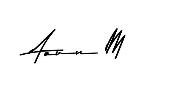 Also we have Aoun M name is the best signature style. Create professional handwritten signature collection using Asem Kandis PERSONAL USE autograph style. Aoun M signature style 9 images and pictures png