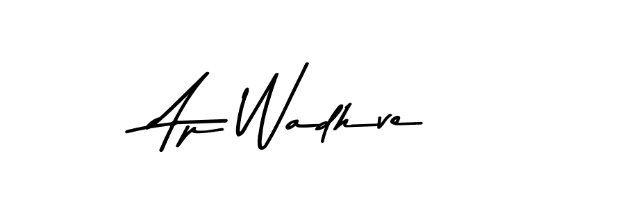 Also You can easily find your signature by using the search form. We will create Ap Wadhve name handwritten signature images for you free of cost using Asem Kandis PERSONAL USE sign style. Ap Wadhve signature style 9 images and pictures png