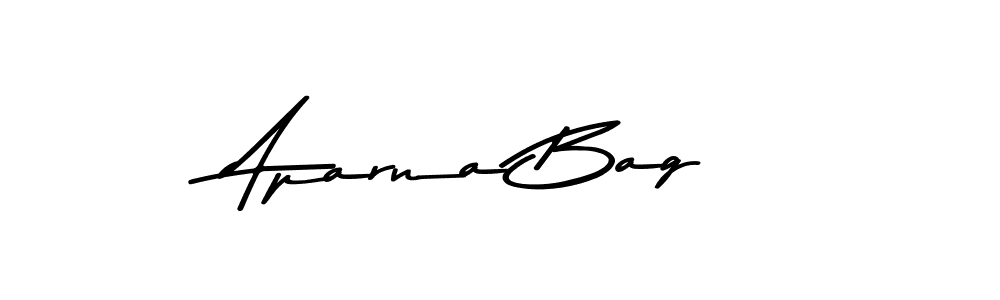 How to make Aparna Bag name signature. Use Asem Kandis PERSONAL USE style for creating short signs online. This is the latest handwritten sign. Aparna Bag signature style 9 images and pictures png