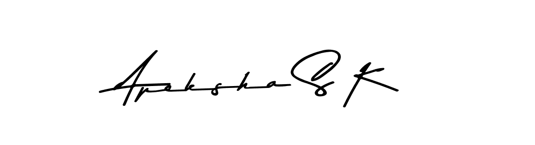 Asem Kandis PERSONAL USE is a professional signature style that is perfect for those who want to add a touch of class to their signature. It is also a great choice for those who want to make their signature more unique. Get Apeksha S K name to fancy signature for free. Apeksha S K signature style 9 images and pictures png