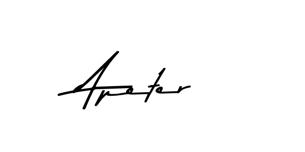 Create a beautiful signature design for name Apeter. With this signature (Asem Kandis PERSONAL USE) fonts, you can make a handwritten signature for free. Apeter signature style 9 images and pictures png