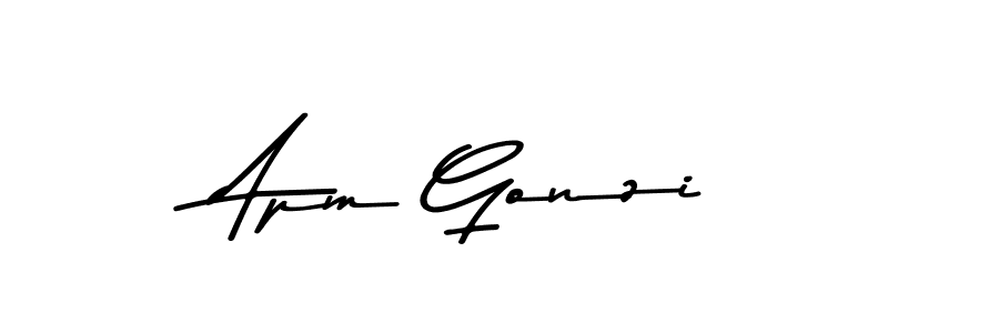 Create a beautiful signature design for name Apm Gonzi. With this signature (Asem Kandis PERSONAL USE) fonts, you can make a handwritten signature for free. Apm Gonzi signature style 9 images and pictures png