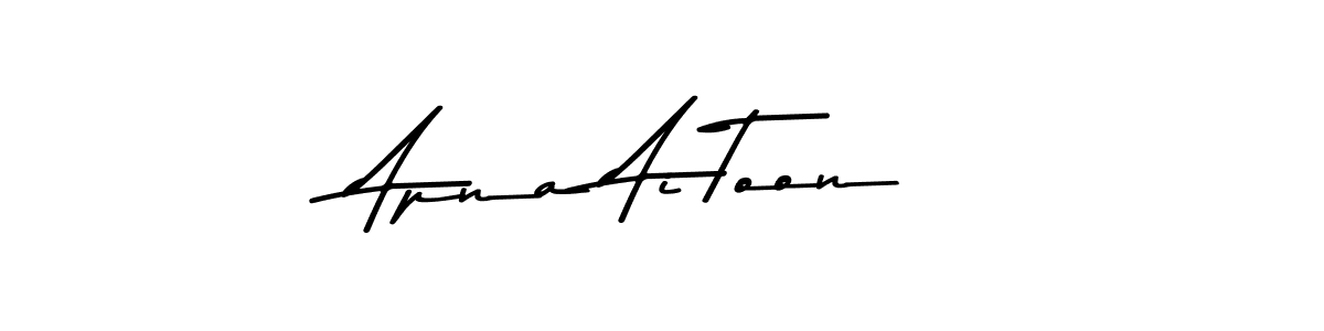 Make a beautiful signature design for name Apna Ai Toon. With this signature (Asem Kandis PERSONAL USE) style, you can create a handwritten signature for free. Apna Ai Toon signature style 9 images and pictures png