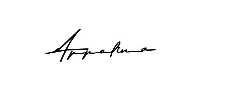 Create a beautiful signature design for name Appolina. With this signature (Asem Kandis PERSONAL USE) fonts, you can make a handwritten signature for free. Appolina signature style 9 images and pictures png