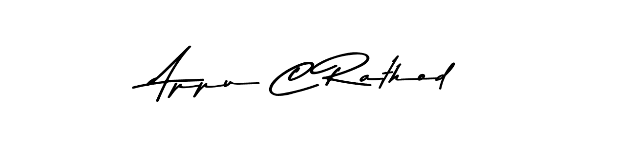 Make a beautiful signature design for name Appu C Rathod. With this signature (Asem Kandis PERSONAL USE) style, you can create a handwritten signature for free. Appu C Rathod signature style 9 images and pictures png