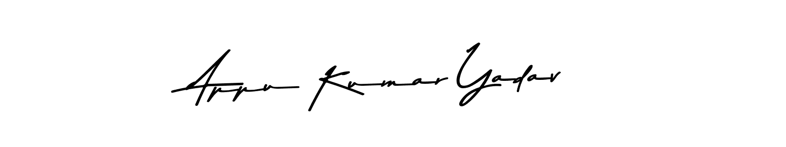 Create a beautiful signature design for name Appu Kumar Yadav. With this signature (Asem Kandis PERSONAL USE) fonts, you can make a handwritten signature for free. Appu Kumar Yadav signature style 9 images and pictures png