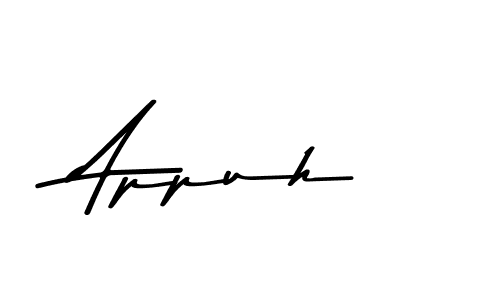 Design your own signature with our free online signature maker. With this signature software, you can create a handwritten (Asem Kandis PERSONAL USE) signature for name Appuh. Appuh signature style 9 images and pictures png