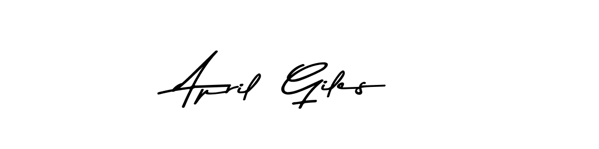 Create a beautiful signature design for name April  Giles. With this signature (Asem Kandis PERSONAL USE) fonts, you can make a handwritten signature for free. April  Giles signature style 9 images and pictures png