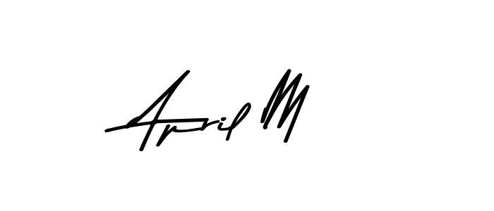 Create a beautiful signature design for name April M. With this signature (Asem Kandis PERSONAL USE) fonts, you can make a handwritten signature for free. April M signature style 9 images and pictures png