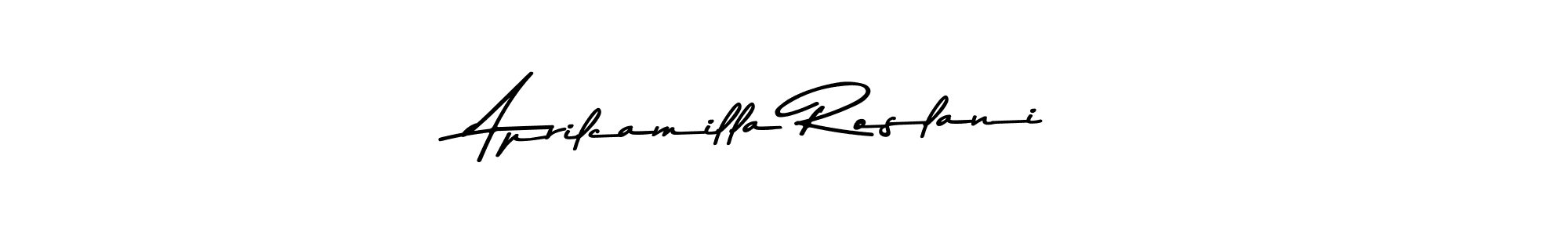 Make a beautiful signature design for name Aprilcamilla Roslani. With this signature (Asem Kandis PERSONAL USE) style, you can create a handwritten signature for free. Aprilcamilla Roslani signature style 9 images and pictures png