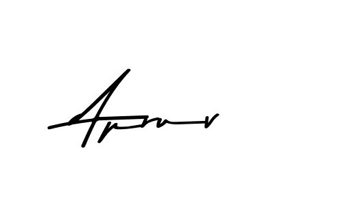 Make a beautiful signature design for name Apruv. With this signature (Asem Kandis PERSONAL USE) style, you can create a handwritten signature for free. Apruv signature style 9 images and pictures png