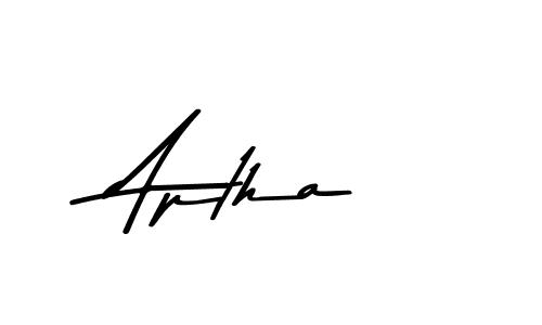 How to make Aptha name signature. Use Asem Kandis PERSONAL USE style for creating short signs online. This is the latest handwritten sign. Aptha signature style 9 images and pictures png