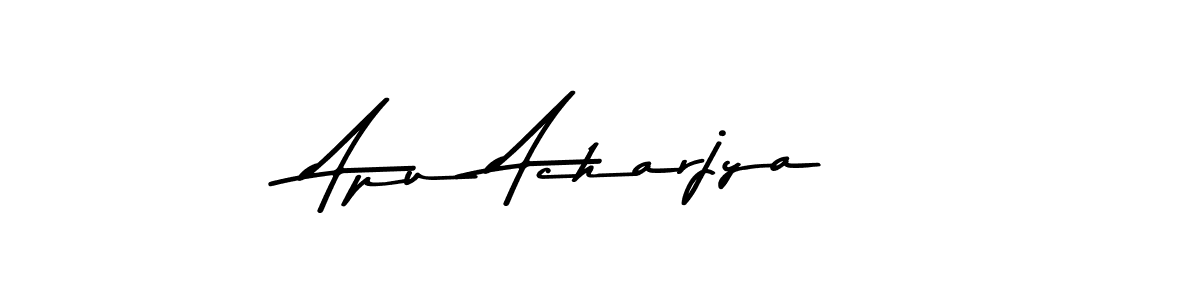 How to make Apu Acharjya name signature. Use Asem Kandis PERSONAL USE style for creating short signs online. This is the latest handwritten sign. Apu Acharjya signature style 9 images and pictures png