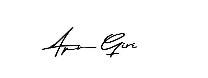 How to make Apu Giri name signature. Use Asem Kandis PERSONAL USE style for creating short signs online. This is the latest handwritten sign. Apu Giri signature style 9 images and pictures png