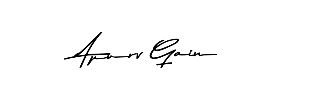 if you are searching for the best signature style for your name Apurv Gain. so please give up your signature search. here we have designed multiple signature styles  using Asem Kandis PERSONAL USE. Apurv Gain signature style 9 images and pictures png