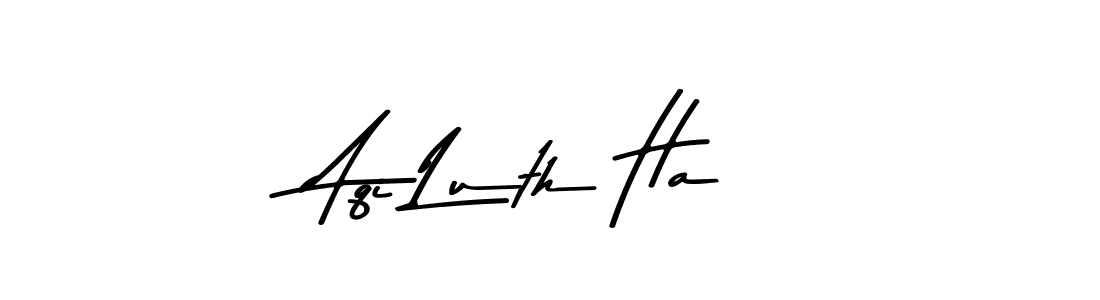 Create a beautiful signature design for name Aqi Luth Ha. With this signature (Asem Kandis PERSONAL USE) fonts, you can make a handwritten signature for free. Aqi Luth Ha signature style 9 images and pictures png