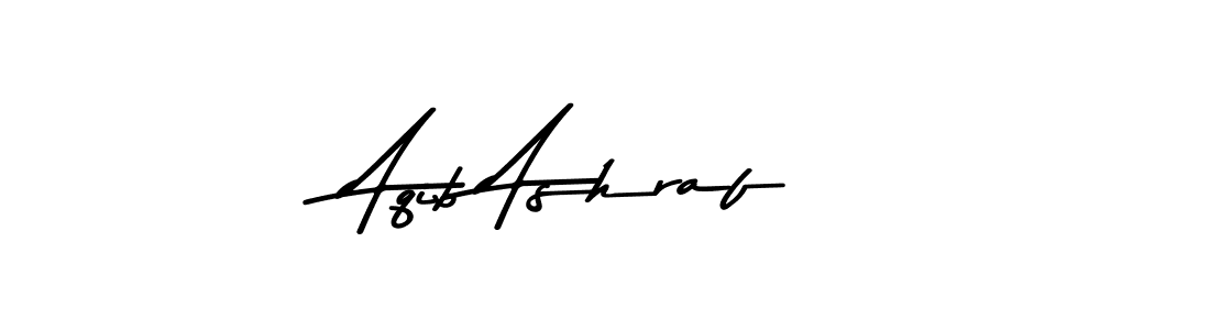 How to make Aqib Ashraf name signature. Use Asem Kandis PERSONAL USE style for creating short signs online. This is the latest handwritten sign. Aqib Ashraf signature style 9 images and pictures png