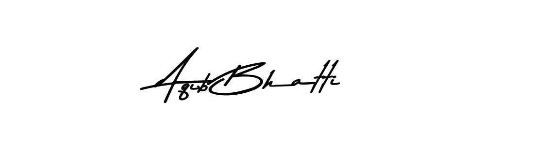 How to make Aqib Bhatti name signature. Use Asem Kandis PERSONAL USE style for creating short signs online. This is the latest handwritten sign. Aqib Bhatti signature style 9 images and pictures png