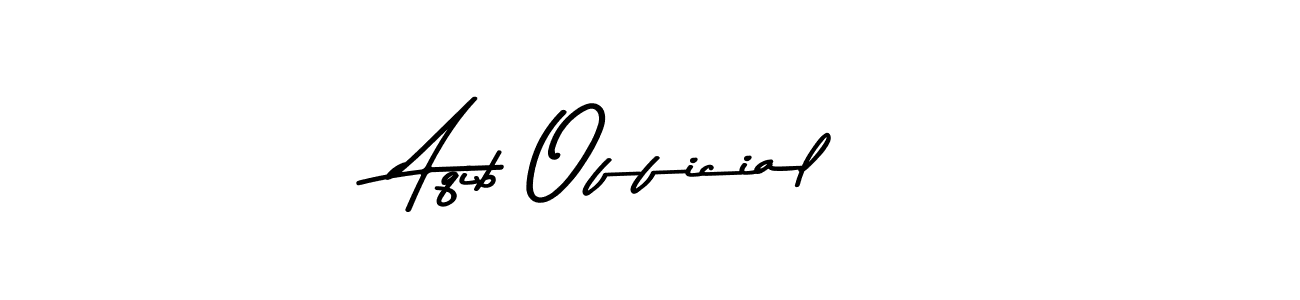 Design your own signature with our free online signature maker. With this signature software, you can create a handwritten (Asem Kandis PERSONAL USE) signature for name Aqib Official. Aqib Official signature style 9 images and pictures png