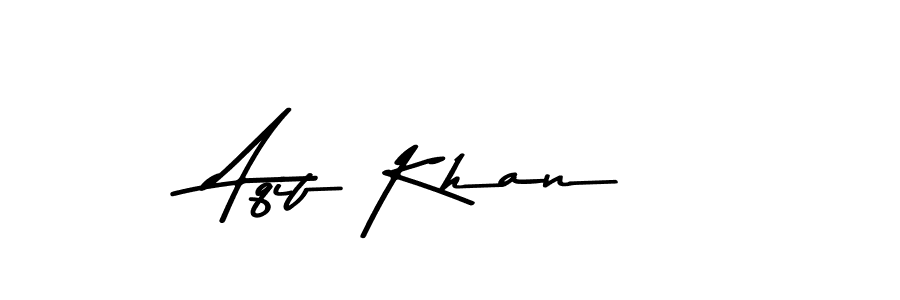 How to make Aqif Khan name signature. Use Asem Kandis PERSONAL USE style for creating short signs online. This is the latest handwritten sign. Aqif Khan signature style 9 images and pictures png