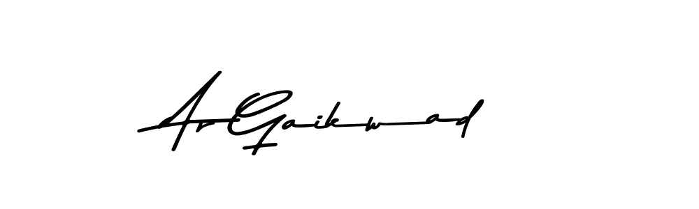 How to make Ar Gaikwad name signature. Use Asem Kandis PERSONAL USE style for creating short signs online. This is the latest handwritten sign. Ar Gaikwad signature style 9 images and pictures png