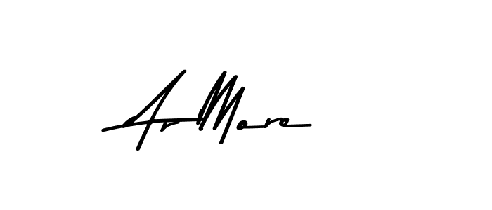 How to make Ar More name signature. Use Asem Kandis PERSONAL USE style for creating short signs online. This is the latest handwritten sign. Ar More signature style 9 images and pictures png