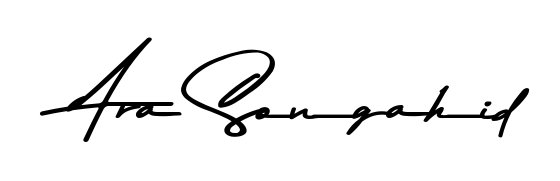 An effortless, minimalist signature concept for Ara Songahid using Asem Kandis PERSONAL USE design. Clean lines that look great on any document. Ara Songahid signature style 9 images and pictures png