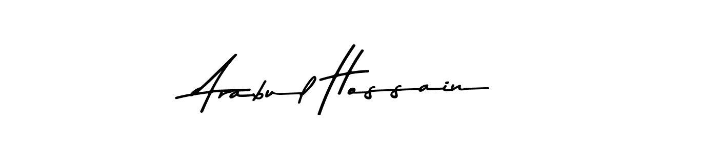 The best way (Asem Kandis PERSONAL USE) to make a short signature is to pick only two or three words in your name. The name Arabul Hossain include a total of six letters. For converting this name. Arabul Hossain signature style 9 images and pictures png