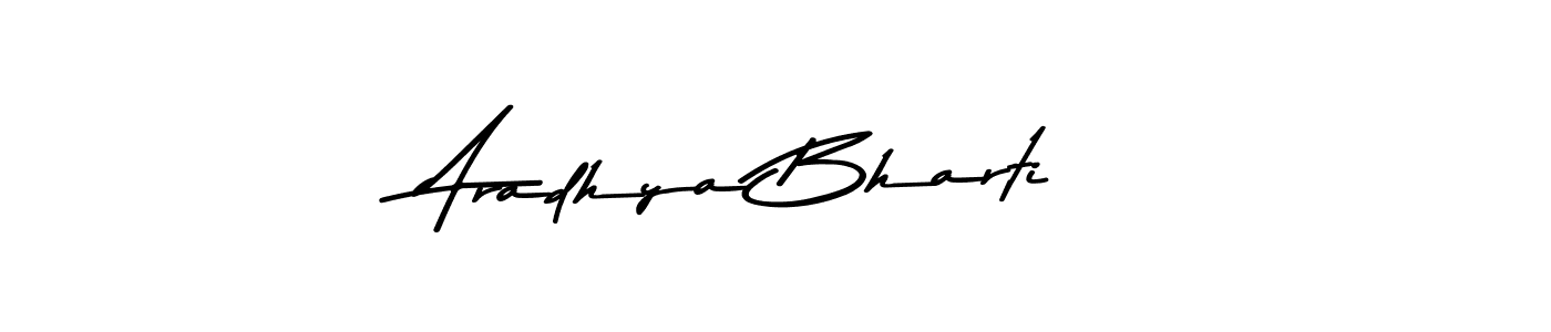 Create a beautiful signature design for name Aradhya Bharti. With this signature (Asem Kandis PERSONAL USE) fonts, you can make a handwritten signature for free. Aradhya Bharti signature style 9 images and pictures png