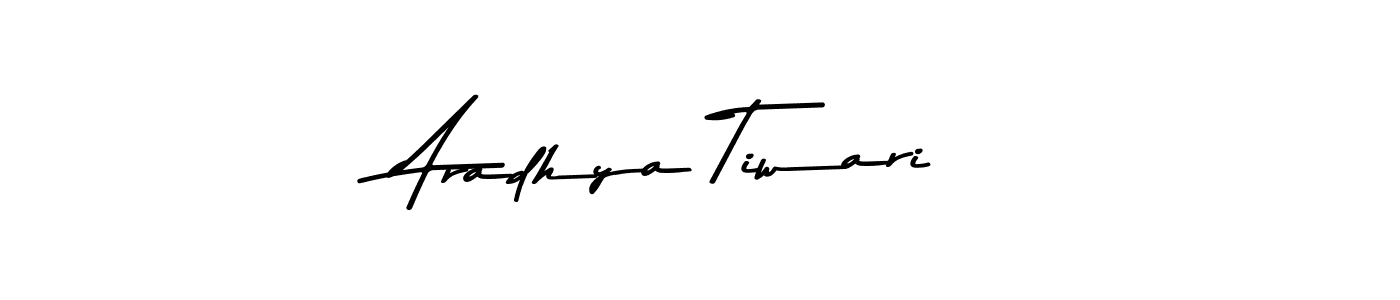 How to make Aradhya Tiwari name signature. Use Asem Kandis PERSONAL USE style for creating short signs online. This is the latest handwritten sign. Aradhya Tiwari signature style 9 images and pictures png