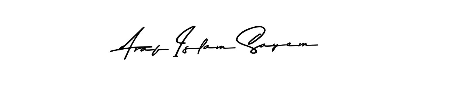 How to make Araf Islam Sayem name signature. Use Asem Kandis PERSONAL USE style for creating short signs online. This is the latest handwritten sign. Araf Islam Sayem signature style 9 images and pictures png