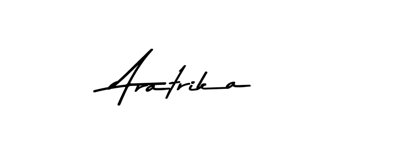 How to make Aratrika name signature. Use Asem Kandis PERSONAL USE style for creating short signs online. This is the latest handwritten sign. Aratrika signature style 9 images and pictures png