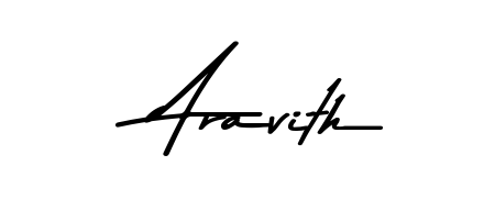 The Asem Kandis PERSONAL USE font transforms the name Aravith into an executive sign with sharp precision and distinguished character. Aravith signature style 9 images and pictures png