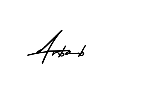 Make a beautiful signature design for name Arbab. With this signature (Asem Kandis PERSONAL USE) style, you can create a handwritten signature for free. Arbab signature style 9 images and pictures png