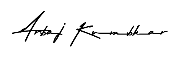 The Asem Kandis PERSONAL USE font gives name Arbaj Kumbhar a signature that looks effortless yet distinguished. Download high-res PNG instantly. Arbaj Kumbhar signature style 9 images and pictures png