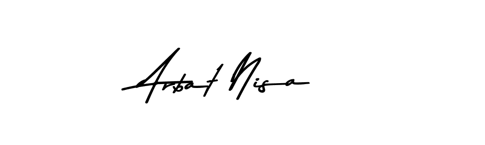 You can use this online signature creator to create a handwritten signature for the name Arbat Nisa. This is the best online autograph maker. Arbat Nisa signature style 9 images and pictures png