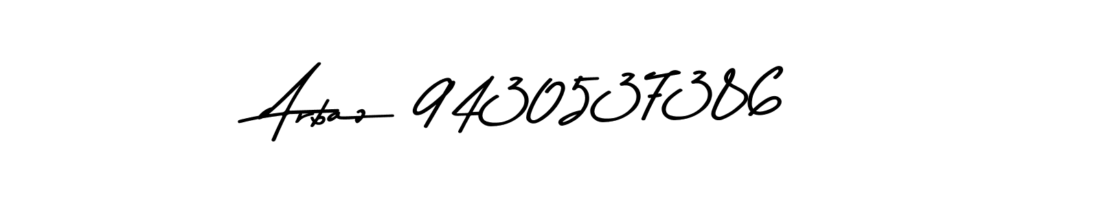 The best way (Asem Kandis PERSONAL USE) to make a short signature is to pick only two or three words in your name. The name Arbaz 9430537386 include a total of six letters. For converting this name. Arbaz 9430537386 signature style 9 images and pictures png