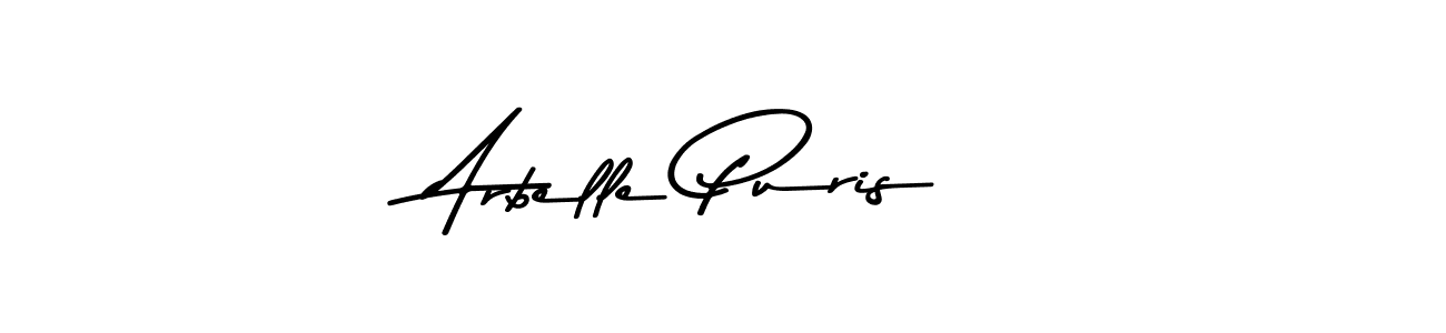 Make a beautiful signature design for name Arbelle Puris. With this signature (Asem Kandis PERSONAL USE) style, you can create a handwritten signature for free. Arbelle Puris signature style 9 images and pictures png