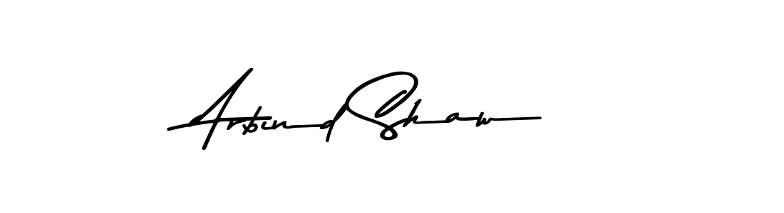 Design your own signature with our free online signature maker. With this signature software, you can create a handwritten (Asem Kandis PERSONAL USE) signature for name Arbind Shaw. Arbind Shaw signature style 9 images and pictures png
